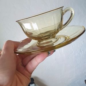 Yellow Depreasion Glassware Vintage Rare